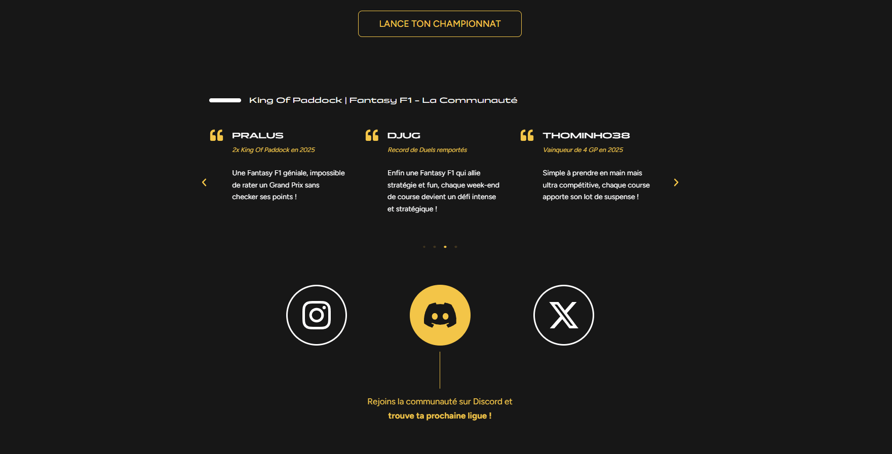 Page news du site King Of Paddock
